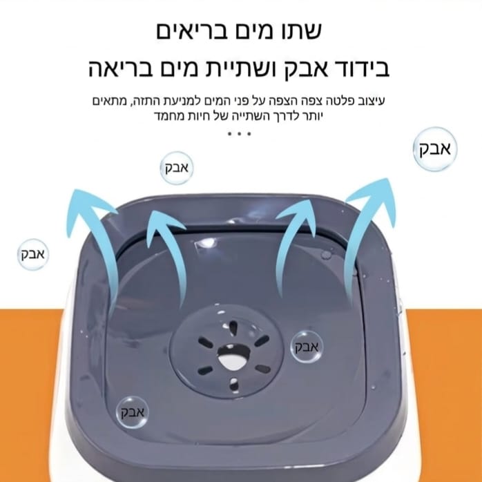 קערת שתייה חכמה לכלב וחתול – מונעת שפיכה ומגנה מחיידקים