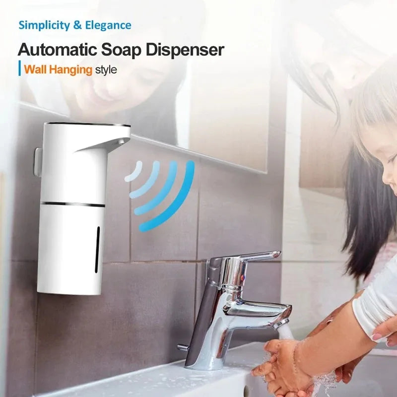 2026 New Automatic Foam Soap Dispensers Bathroom Smart Washing Hand Machine With USB Charging White High Quality ABS Material