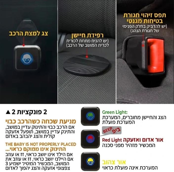 מערכת התרעה מונעת שכחת ילדים ברכב – Bereter
